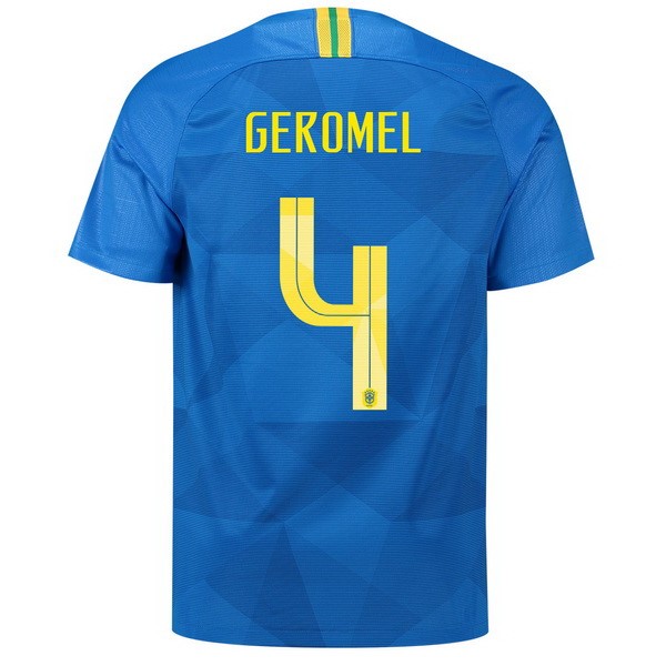 Camiseta Brasil 2ª Geromel 2018 Azul